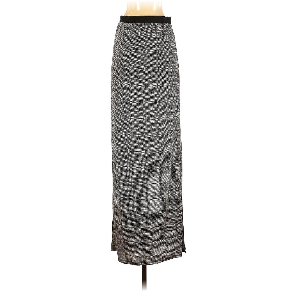 Joie Women's Maxi Casual Skirt Size Small High Waist Slit Elastic Black Brown S